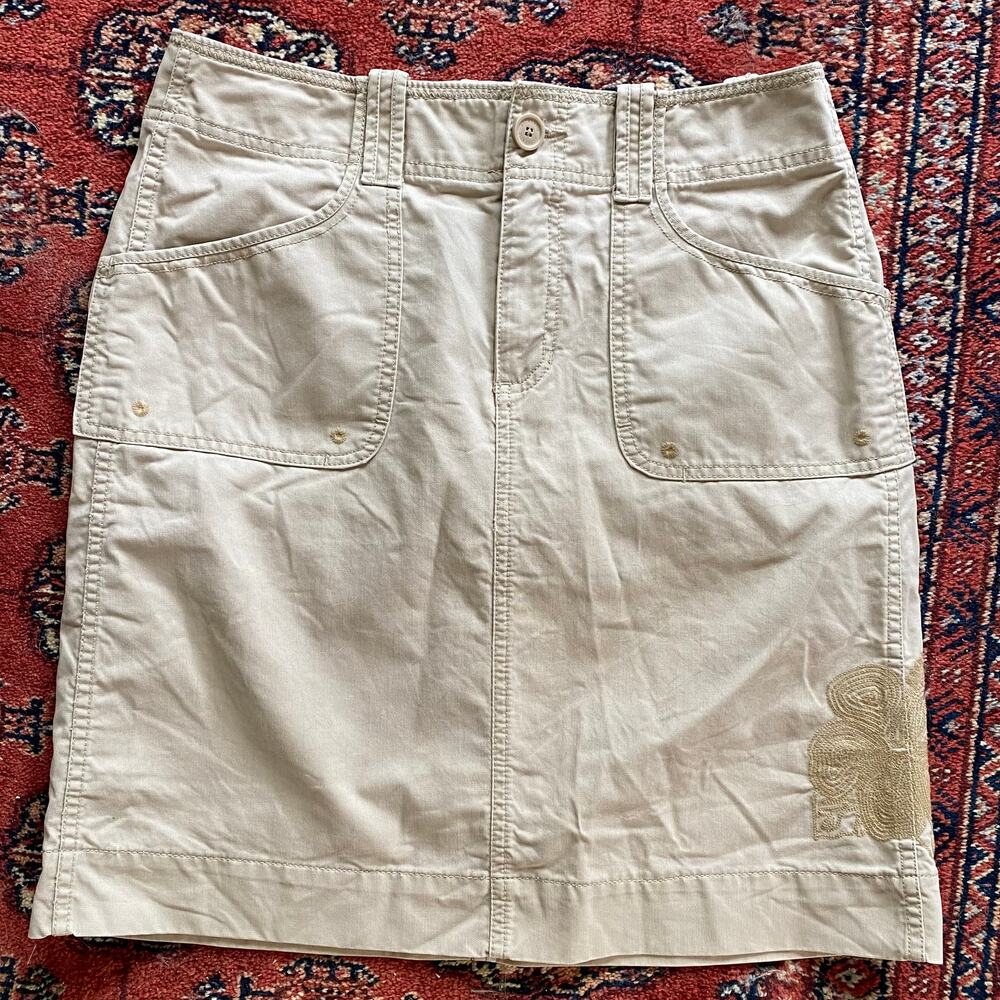 World‎ Wide Sportsman 8 Khaki 100% Cotton Canvas Utility Skirt